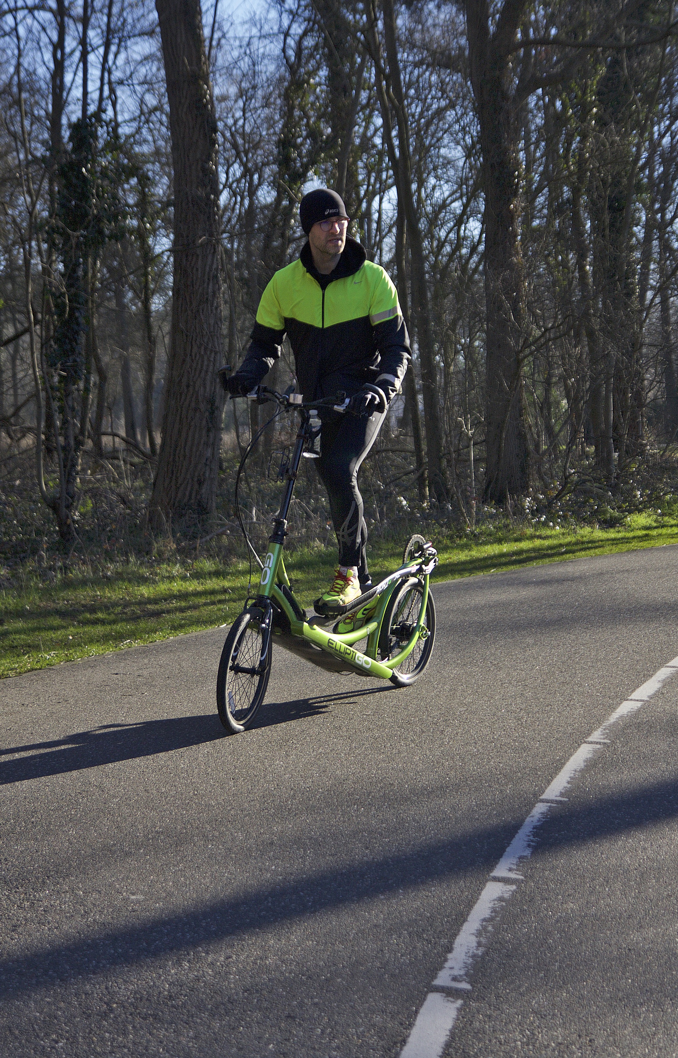 hout presentatie Fietstaxi Bike Anders - Elliptigo - De ultieme workout in de buitenlucht.